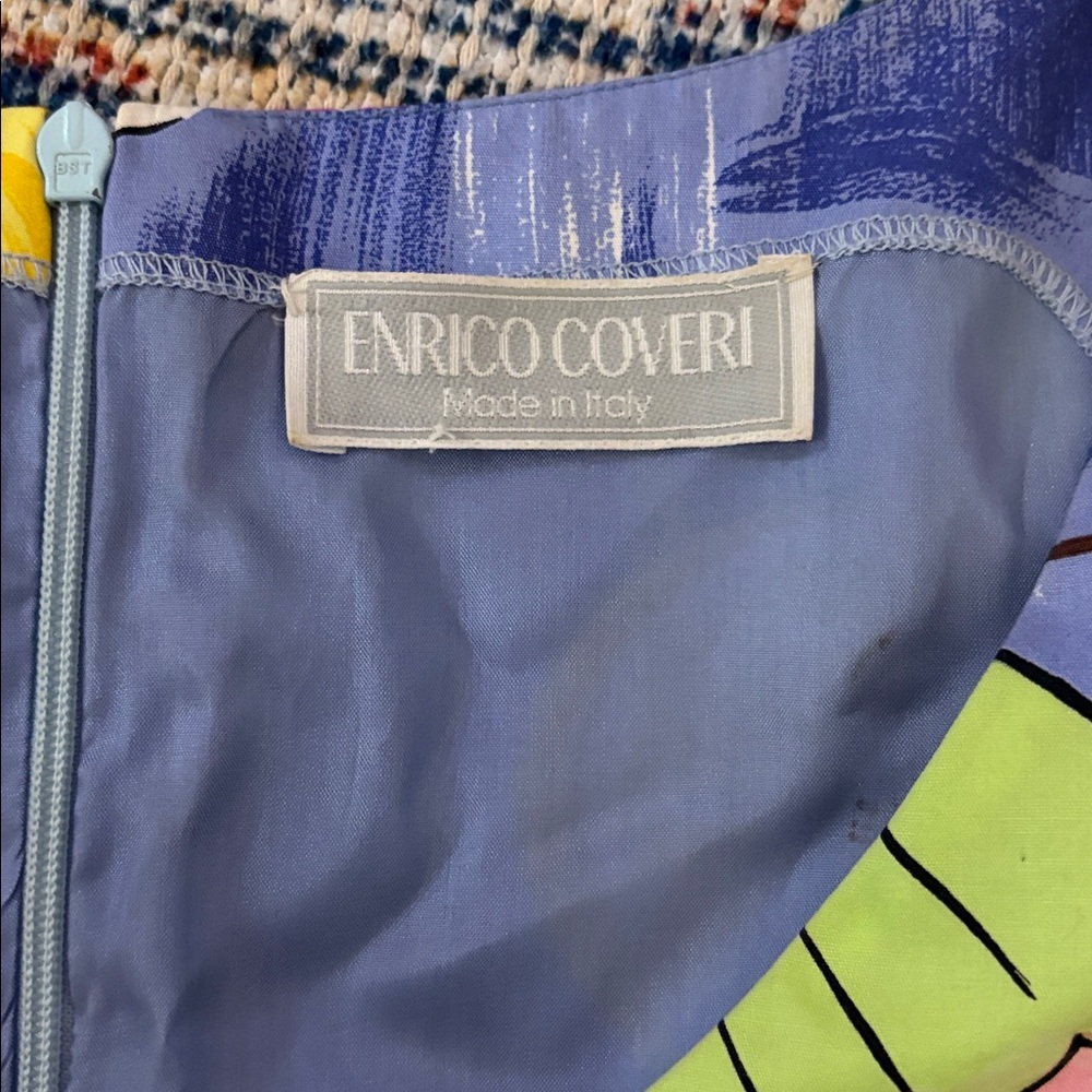 Enrico Coveri Vintage Cake/Dessert Print Dress SZ 4? VGUC - Picture 5 of 8